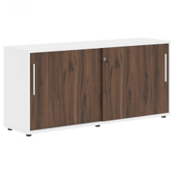 Шкаф с дверьми-купе EDIS ELC 1643 Дуб Денвер темный Белый Белый