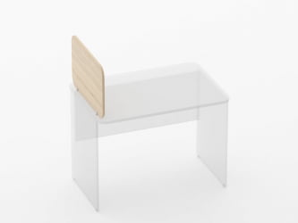 Экран разделительный прямой Glassy 5.14.06 Дуб молочный