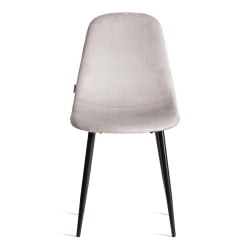 Стул BREEZE (mod. JSC-58) Велюр/металл , 44 х 53 х 86 см, Light grey (светло-серый) HLR14 / черный