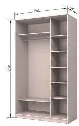 Шкаф купе 2-ух дверный Хит-24-14-55 Ясень шимо светлый