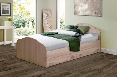 Кровать с ящиками на уголках №1 ЛДСП 1800*1900 Венге