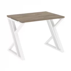 Стол рабочий LOFT VR.L-SRZ-1.7 Металл белый Тиквуд темный