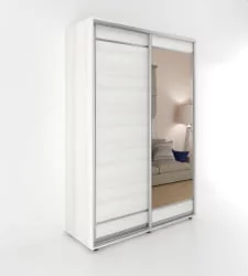 Шкаф-купе 2-х дверный Акцент-Лайт Д3 1000х600 Выбеленное дерево