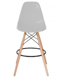 Стул барный DOBRIN DSW BAR (ножки светлый бук, цвет сиденья светло-серый (GR-01)) 2 шт