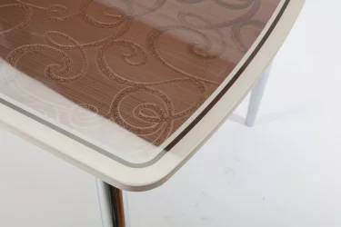 Стол обеденный Чикаго КЗ(6191) крем,завитки бронза