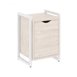 Тумба на регулируемых опорах с распашным фасадом LOFT VR.L-T2.O Металл белый Денвер светлый