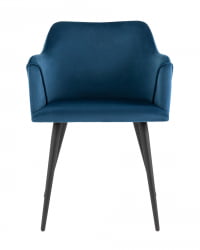 Стул с подлокотниками Джоэл велюр Cиний