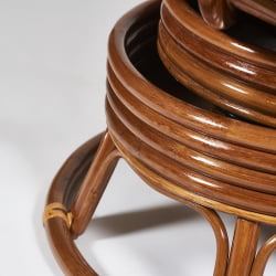 Кресло-качалка PAPASAN/ПАПАСАН w 23/01 B /с подушкой/ 115х78х104 см, Pecan (орех), ткань Коричневый, 3М7-147