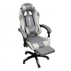 Кресло 907 KINGQUEEN, замша, цвет серый с массажем, арт 907-Dark-Grey