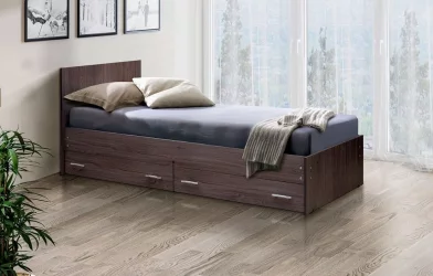 Кровать с ящиками на уголках №4 ЛДСП 800*1900 Ясень Шимо светлый