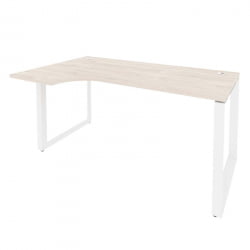 Стол эргономичный левый на О-образном м/к ОНИКС О.МО-СА-1Л Денвер Светлый/Белый / ONIX O.MO-SA-1L