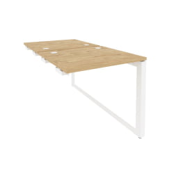 Стол-приставка двойной на О-образном м/к к опорым элем. ONIX O.MO-D.SPR-0.7 Тиквуд Светлый/Белый