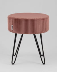 Пуф Спейси велюр рельефный коралловый