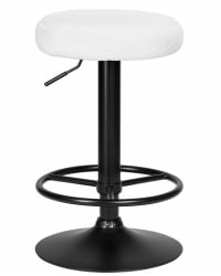 Барный стул DOBRIN TEDDY BLACK (белый букле (13))