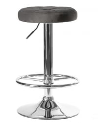 Табурет барный ДОБРИН БРУНО (серый велюр (МДЖ9-75)) 2 шт / DOBRIN BRUNO (MJ9-75))
