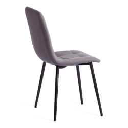 Металлический стул CХИЛЛЙ МАКС Велюр/металл , 45 х 54 х 90 см , темно-серый/черный / CHILLY MAX