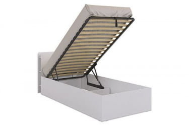 Односпальная кровать с подъемным механизмом Юниор ZP.SMU-02 белое дерево