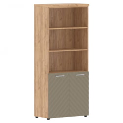 Шкаф с 1 комплектом глухих малых дверей и топом Torr LUX TLHC 85.5 Дуб Бофорд Капучино