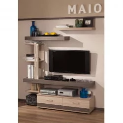 Шкаф МЦН Maiolica 1 Ясень Шимо светлый-Ясень Анкор темный