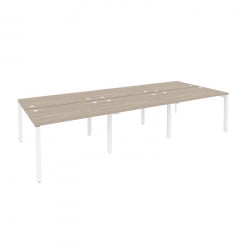 Рабочая станция на П-образном м/к ONIX O.MP-D.RS-6.2.7 Дуб Аттик/Белый