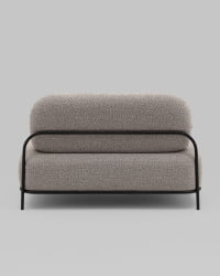 Диван металл Стоун new ткань букле серо-бежевый