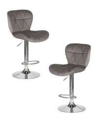 Стул барный DOBRIN BARNY (серый велюр (MJ9-75)) 2 шт