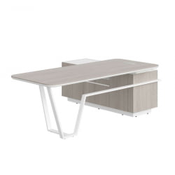 Стол руководителя левый Line СФ-571202.1 Дуб серый Белый