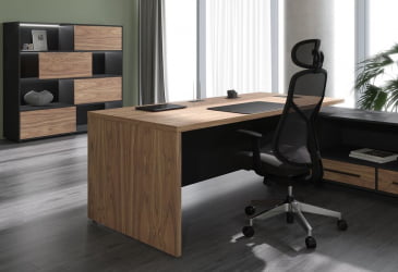 Кабинет руководителя VELION VENEER №02 Американский орех Яшма черная