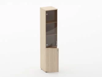 Шкаф высокий со стеклом Glassy 6.19.15Л Венге