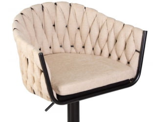 Стул барный DOBRIN LEON (бежевая ткань (LAR 275-1)) 2 шт