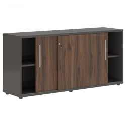 Шкаф с дверьми-купе ЕДИС ЕЛC 1643 Дуб Денвер темный Белый Мокко / EDIS ELC