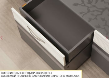 Шкаф-витрина лев/прав Графит 604.06