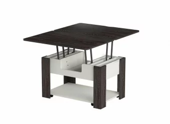 Стол-трансформер Стэп-4 Ясень черный Бодега белый