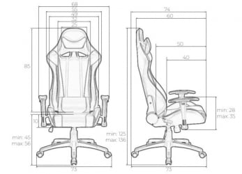 Кресло игровое DOBRIN BRIAN (черно-синее)