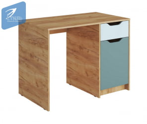 Стол письменный RICH СП-001 Миндаль/Глиняный серый/дуб крафт золотой