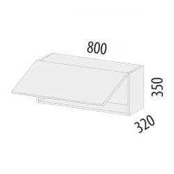 Антресоль (с системой плавного закрывания) Графит 74.100 Сосна Астрид /Ваниль