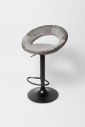 Стул барный BN-1009-1 P,серый вельвет/черные ноги