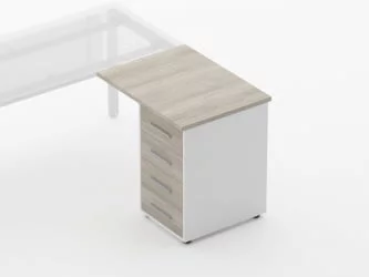 Тумба приставная Deka 9.05.08 Дуб Сантана светлый/Белый