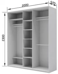 Шкаф-купе Хит-23-20-111 Ясень шимо темный