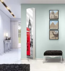 Распашной шкаф в гостиную Лупо Шелф Арт Беленый дуб