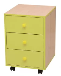 Тумба выкатная Юниор-11.3 Дуб молочный/Ярко-розовый