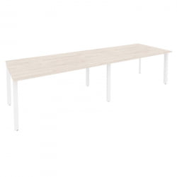 Стол переговорный (2 столешницы) ONIX O.MP-PRG-2.4 Денвер Светлый/Белый