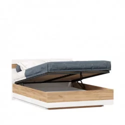 Кровать двуспальная 1400 с подъёмным механизмом Фиджи ЛД 659.081.000 Дуб Золотой Белый