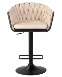 Стул барный DOBRIN LEON Бежевая ткань LAR 275-1