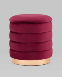 Пуф Франсис с ящиком велюр Винный