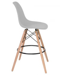 Стул барный DOBRIN DSW BAR (ножки светлый бук, цвет сиденья светло-серый (GR-01)) 2 шт