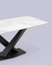 Стол обеденный Belle 180х90 Белый мрамор