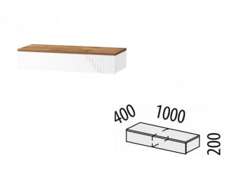 Туалетный стол-консоль Монако 903.15 Дуб Вотан / Белый шпон / Альпийский белый