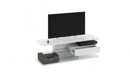 ТВ тумба тип 1 Diamond Белый глянец