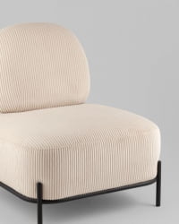 Кресло Стоун К велюр рельефный молочный